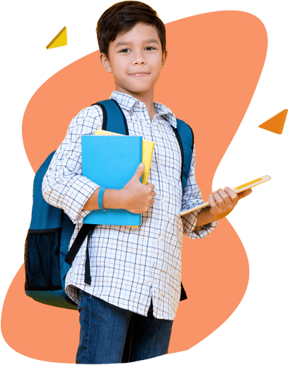 Excited student girl illustration