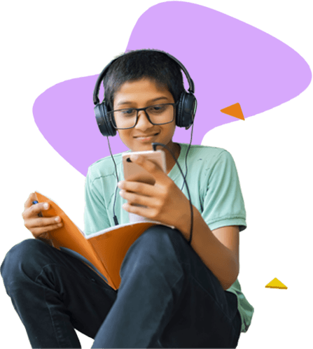Excited student girl illustration
